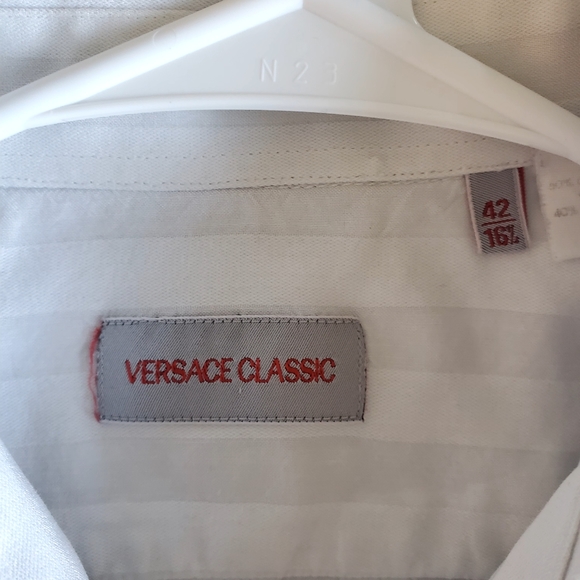 Versace Classic Designer White Dress Shirt - Picture 5 of 7